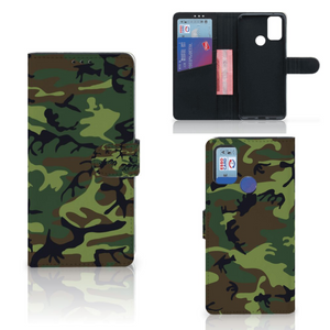 Alcatel 1S (2021) Telefoon Hoesje Army Dark