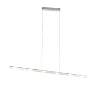 QAZQA Design hanglamp staal met touch-dimmer incl. LED - Platina