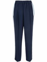 TWINSET pantalon droit à bandes latérales contrastantes - Bleu