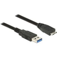 Delock 85071 Kabel USB 3.0 Type-A male > USB 3.0 Type Micro-B male 0,5 m zwart - thumbnail