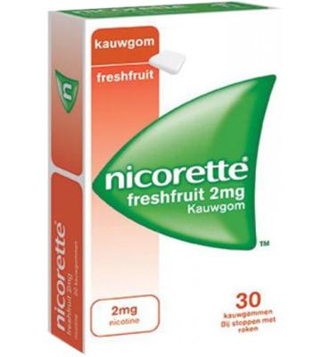 Nicorette Kauwgom 2mg Freshfruit (30st)
