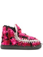 Mou bottines Eskimo en tweed - Rose