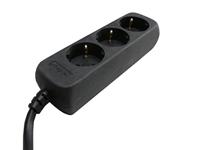 Stekkerdoos - 3-Voudig - 3 Meter - Zwart