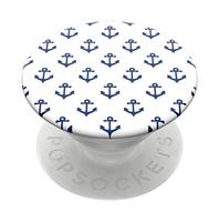 PopSockets PopGrip - uittrekbare sokkel en handgreep voor smartphones en tablets met een verwisselbare top - Anchors Away White