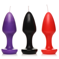 XR Brands Kink Inferno - Drip Candles - Black/Purple/Red - thumbnail