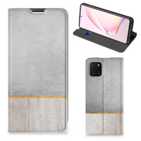 Samsung Galaxy Note 10 Lite Book Wallet Case Wood Concrete - thumbnail