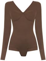 Amir Slama long sleeved bodysuit - Marron