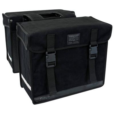 Canvas Fietstas Led 47,5 Liter Zwart