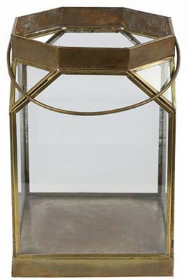 Luxury label windlicht Warren 19 x 28 cm staal goud Luxury label windlicht Warren 19 x 28 cm staal goud