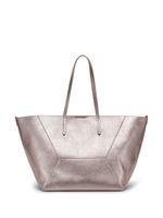 Brunello Cucinelli sac cabas en cuir à effet métallisé - Rose