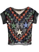 Jean Paul Gaultier Pre-Owned haut en crochet à motif étoiles (années 2000) - Noir