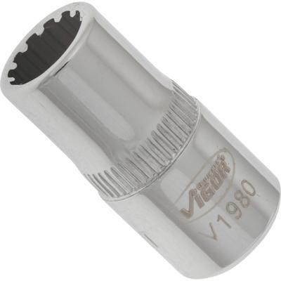 Vigor VIGOR V1980 Dop (zeskant) Dopsleutelinzetstuk 7 mm 1/4 (6.3 mm)