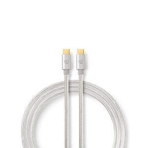 Nedis CCTB64700AL20 USB-kabel 2 m USB 3.2 Gen 1 (3.1 Gen 1) USB C Aluminium