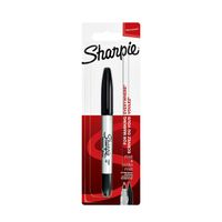 Viltstift Sharpie twin tip rond 0.5mm en 0.9mm zwart blister ÃƒÆ' 1 stuk - thumbnail