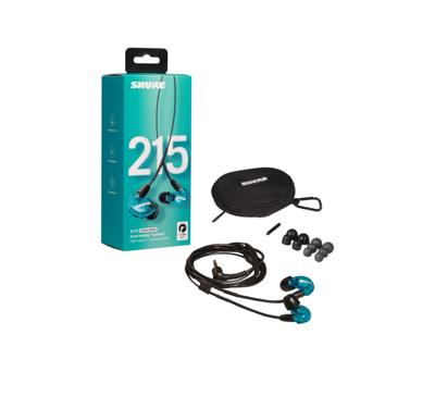 Shure SE215 Pro Headset Bedraad In-ear Podium/studio Blauwgroen Shure SE215 Pro Headset Bedraad In-ear Podium/studio Blauwgroen