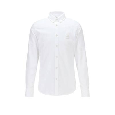 BOSS Casual slim fit overhemd Mabsoot wit
