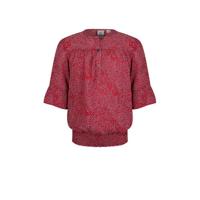 Indian Blue Jeans top met all over print rood/blauw