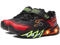 Skechers Flex-Glow Bolt, sportschoenen voor kinderen, zwart, synthetisch, textiel, rood, oranje, 36 EU