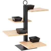 4-laagse etagere - bamboe - 37 cm - thumbnail