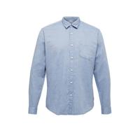 ESPRIT regular fit overhemd van biologisch katoen lichtblauw