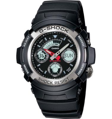 Casio AW-590-1A horloge Armbandhorloge Man Zwart, Roestvrijstaal