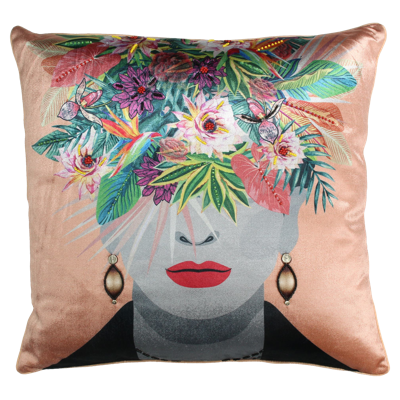 Wants&Needs Accessoires Kussen Flower Head Velvet Multi 45 x 45