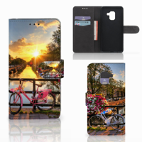 Samsung Galaxy A8 2018 Flip Cover Amsterdamse Grachten