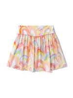 Stella McCartney Kids jupe évasée en effet aquarelle - Rose