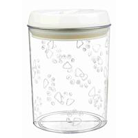Trixie 24664 voeder- en snackdoos, kunststof, 1,5 l/ø 12 cm, transparant/wit