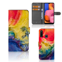 Hoesje Samsung Galaxy A20s Watercolor Dark