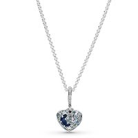 Pandora 399232C01 Ketting Blue Moon & Stars Heart zilver 50 cm