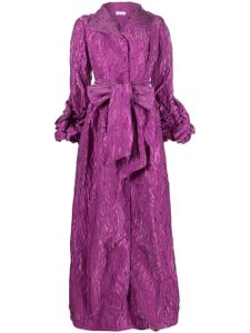 Baruni robe longue Hypnotize à taille ceinturée - Violet