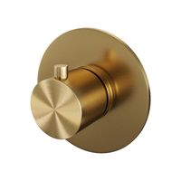 Inbouwthermostaat Brauer Gold Edition met Ronde knop en Rozet Geborsteld Goud Brauer