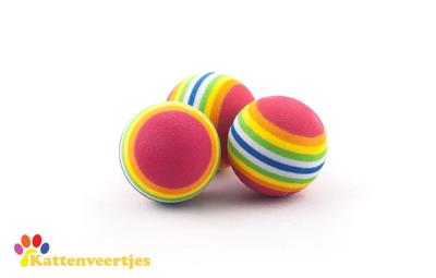 Regenboog balletjes 3st.