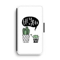 Hey you cactus: iPhone XS Max Flip Hoesje - thumbnail