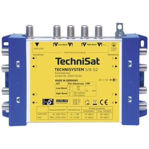 TechniSat Technisystem 5/8 G2, DC-NT Satelliet multiswitch Ingangen (satelliet): 5 (4 satelliet / 1 terrestrisch) Aantal gebruikers: 8