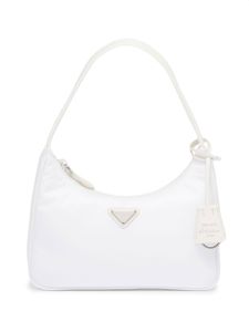 Prada mini sac à plaque logo - Blanc