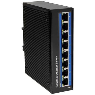 LogiLink NS201P - Industriële Fast Ethernet Switch, 8-Port 10/100 Mbps, met PoE (Power Over Ethernet)