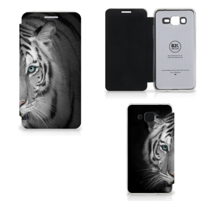 Samsung Galaxy Grand Prime Telefoonhoesje met Pasjes Tijger