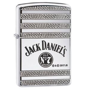 Jack Daniel&apos;s Glimmende Zilveren Zippo Aansteker