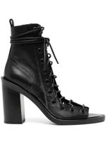 Ann Demeulemeester bottines en cuir à lacets - Noir - thumbnail