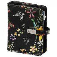 1311-12 Pocket organizer bloemenzee zwart
