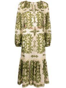 ZIMMERMANN robe Raie à volants superposés - Vert