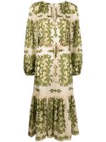 ZIMMERMANN robe Raie à volants superposés - Vert