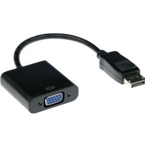 ACT AK3996 video kabel adapter 0,15 m DisplayPort VGA Zwart