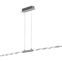 Led Hanglamp - Trion Partino - 28w - Warm Wit 3000k - 4-lichts - Dimbaar - Rechthoek - Glans Chroom - Aluminium