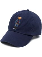 Polo Ralph Lauren casquette à logo brodé Polo Bear - Bleu - thumbnail