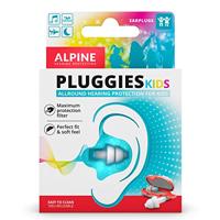 Alpine Pluggies Kids Oordoppen voor kinderen, Oordopjes voor kleine gehoorgangen, Voor Vliegen, Zwemmen en Concentratie, Comfortabel hypoallergeen materiaal, Herbruikbaar