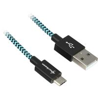 Sharkoon USB 2.0 A-B bk/bu 3.0m