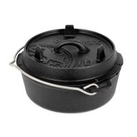Petromax FT3 Dutch Oven met vlakke bodem voor alle warmtebronnen, gasgrill, oven, gasfornuis en open vuur, direct klaar voor gebruik zonder inbranden, kookpan met deksel, 1,6 liter